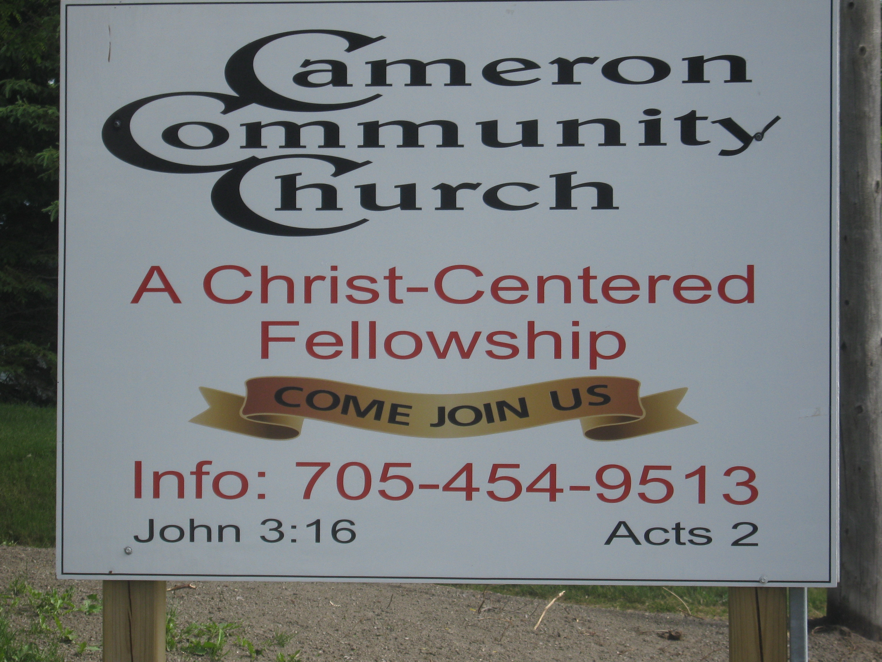 Cameron Community Church Kawartha Lakes Welcomes Y